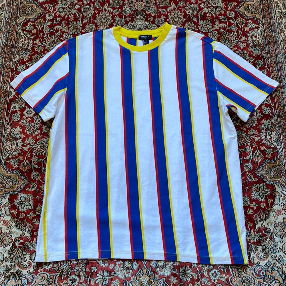Forever 21 Men’s Crew Neck Striped Tee